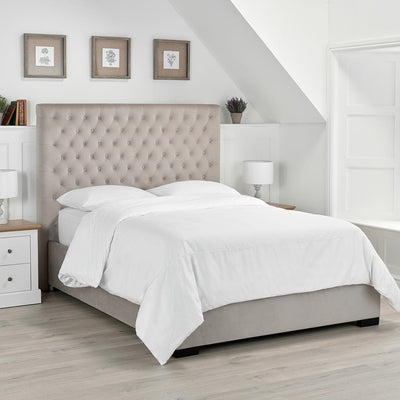 Cavendish Tall Headboard Bed In Beige