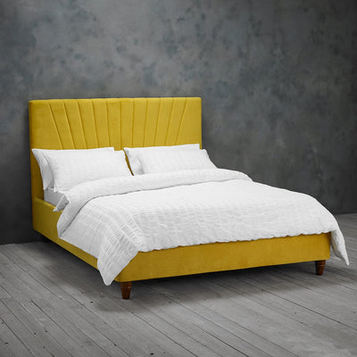 Lexie Mustard Bed Frame