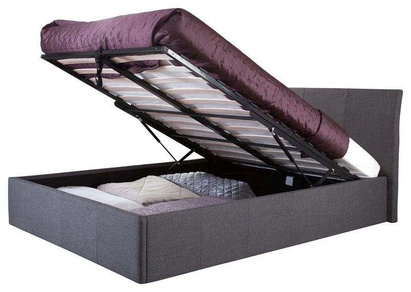 Ascot Ottoman Bed Grey Fabric