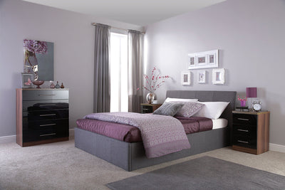 Ascot Ottoman Bed Grey Fabric