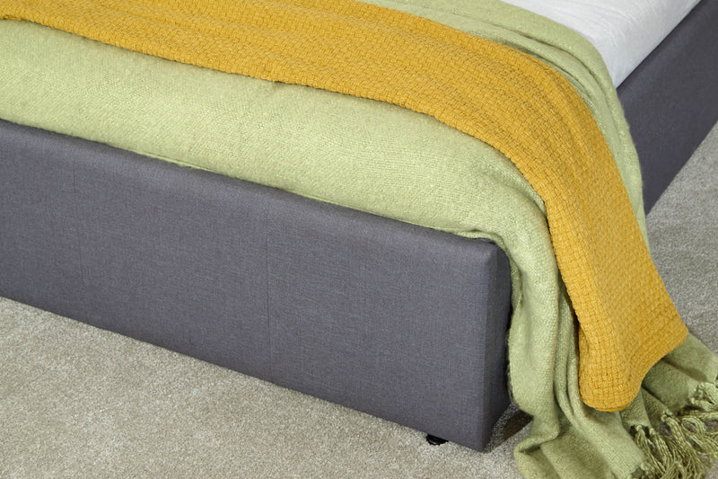 Ascot Ottoman Bed Grey Fabric