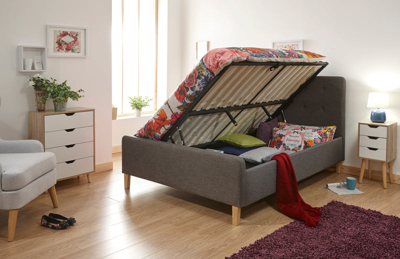 Ashbourne Ottoman Bed Dark Grey