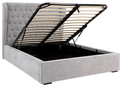 Dakota Ottoman Bed With Solid Base Platinum