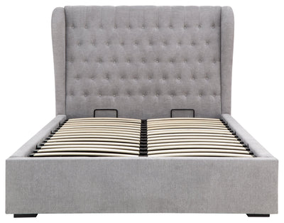 Dakota Ottoman Bed With Solid Base Platinum