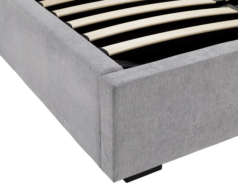 Dakota Ottoman Bed With Solid Base Platinum