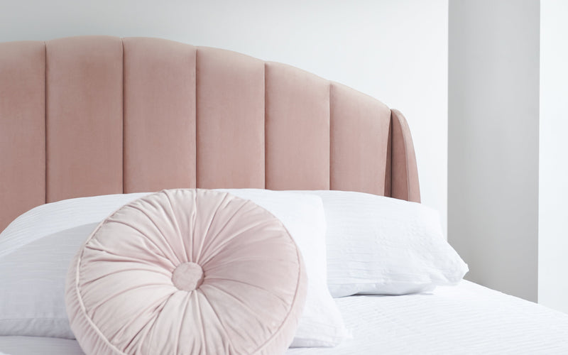 Pettine End Lift Ottoman Bed - Pink & Gold