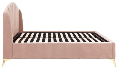 Pettine End Lift Ottoman Bed - Pink & Gold