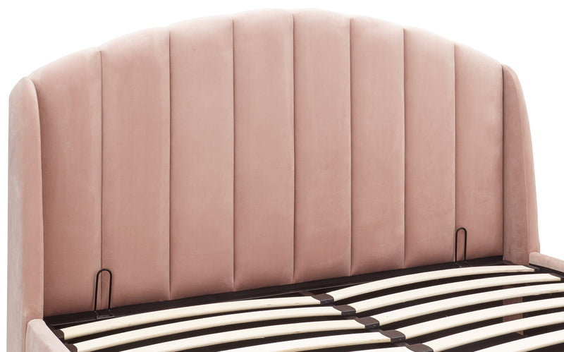 Pettine End Lift Ottoman Bed - Pink & Gold