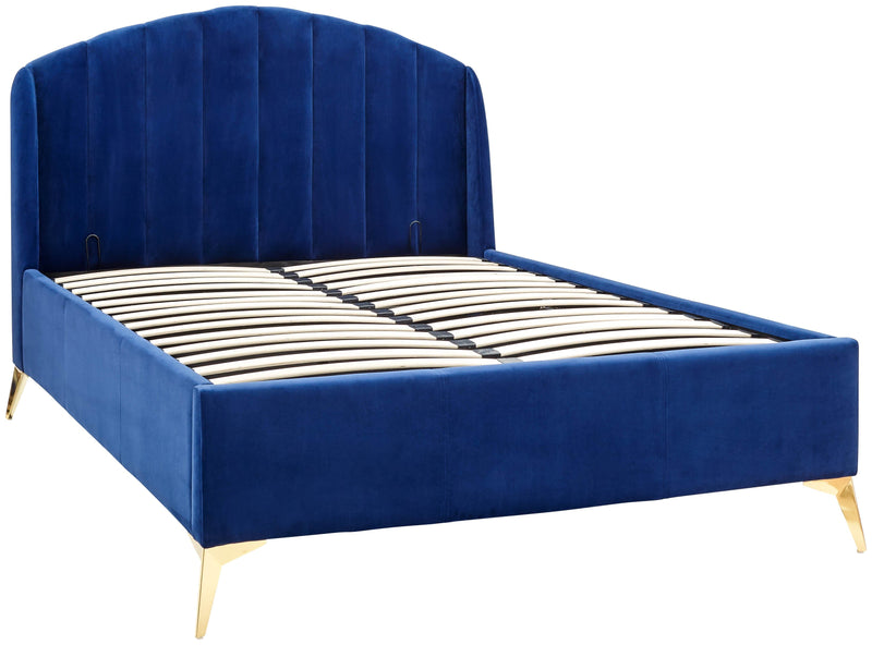 Pettine End Lift Ottoman Bed Royal Blue