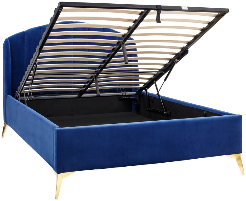 Pettine End Lift Ottoman Bed Royal Blue