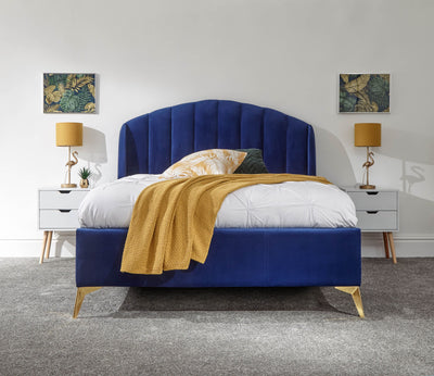 Pettine End Lift Ottoman Bed Royal Blue