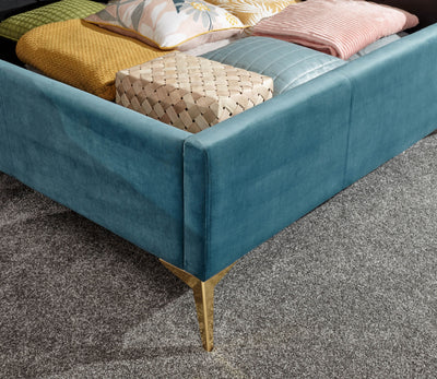 Pettine End Lift Ottoman Bed Teal