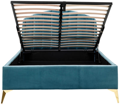 Pettine End Lift Ottoman Bed Teal