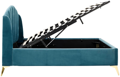 Pettine End Lift Ottoman Bed Teal