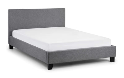 Rialto Lift-Up Storage Bed In Linen Fabric - Light Grey