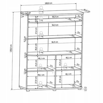 Rondo Display Cabinet 30 [Concrete Grey]