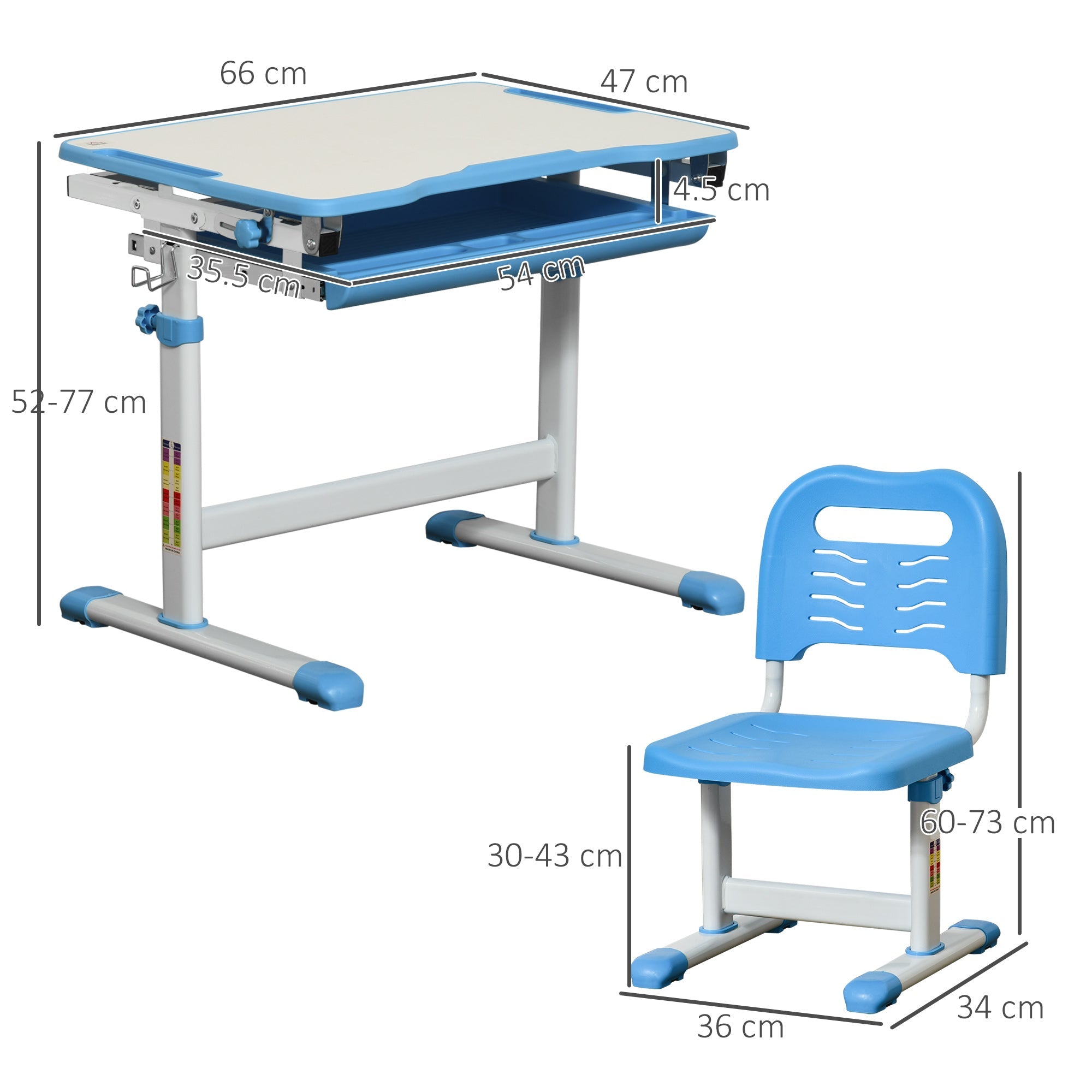 Adjustable study deals table for students