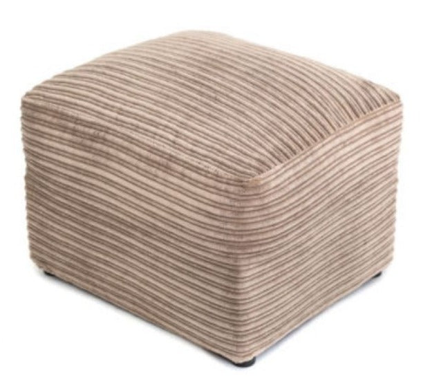 Porto Jumbo Cord Footstool - Grey