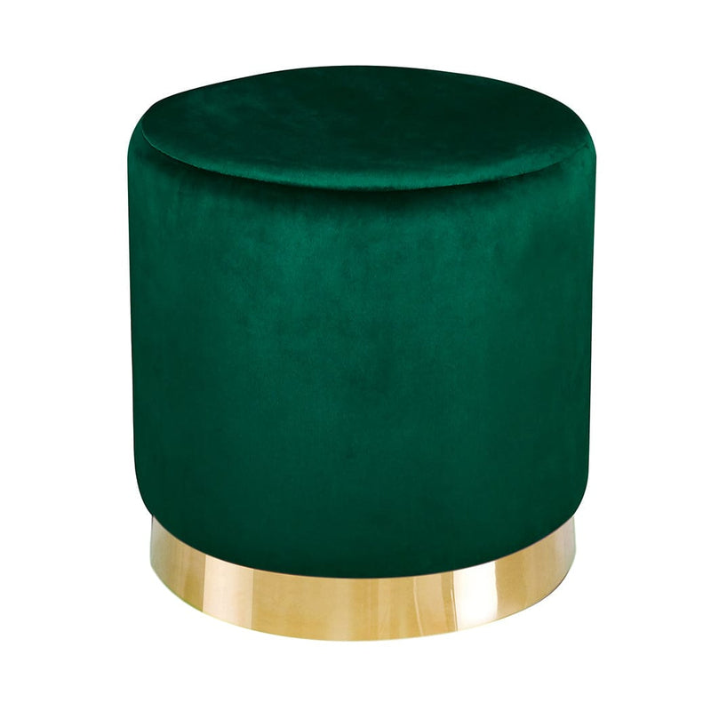 Lara Pouffe Forest Green Velvet (Pack of 1)