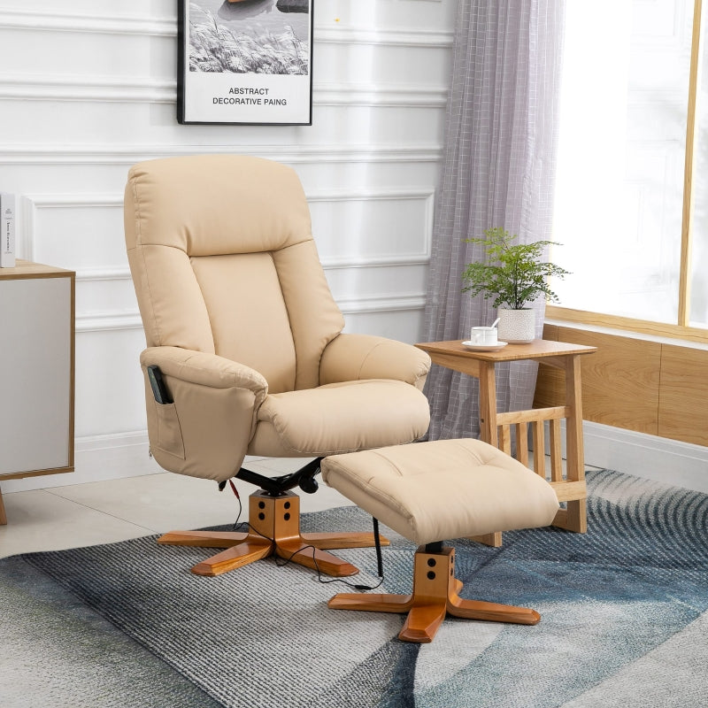 Electric Massage Recliner Chair , Beige