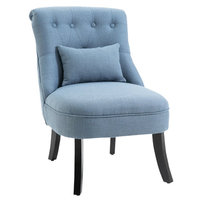 Fabric Single Sofa Dining Chair Tub Upholstered , Blue