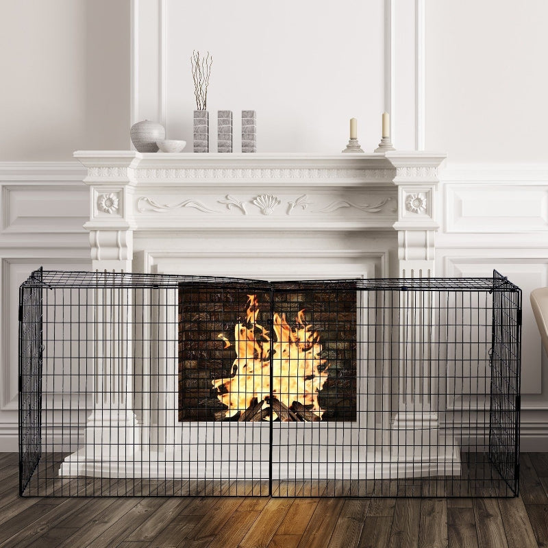 Extendable Fireguard Screen-Black