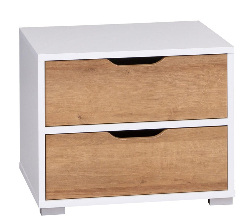 Iwa 11 Bedside Table with Two Drawers