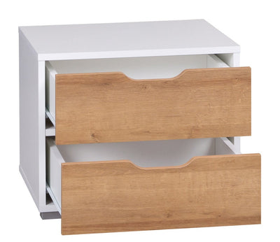 Iwa 11 Bedside Table with Two Drawers