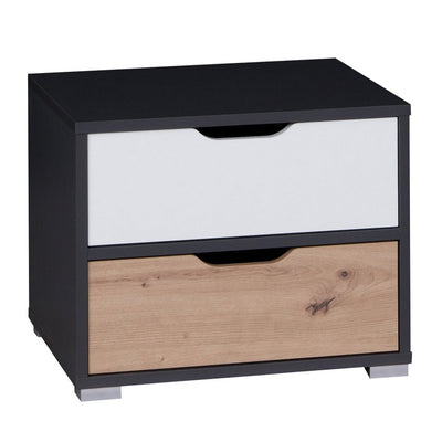 Iwa 11 Bedside Table with Two Drawers