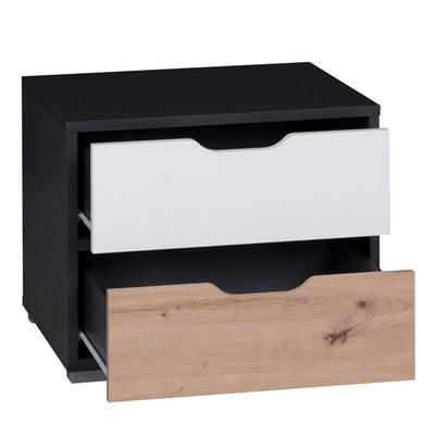 Iwa 11 Bedside Table with Two Drawers