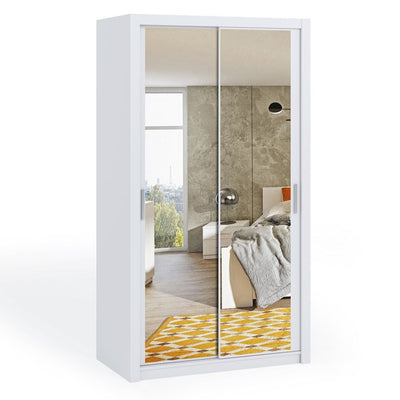 Bono Sliding Door Wardrobe With Mirrors 120cm