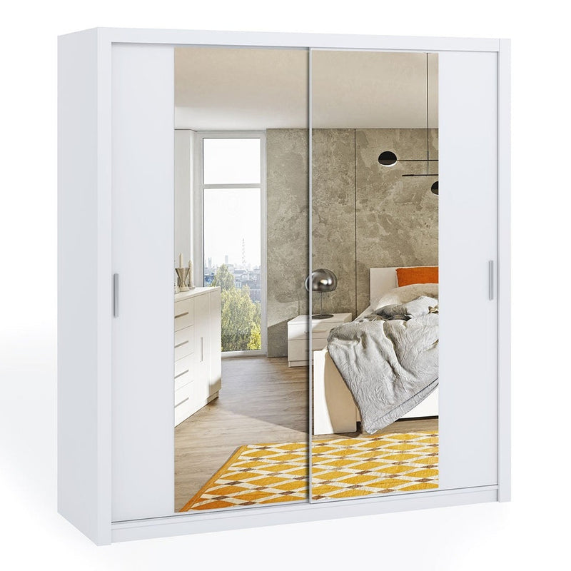 Bono Sliding Door Wardrobe With Mirrors 200cm