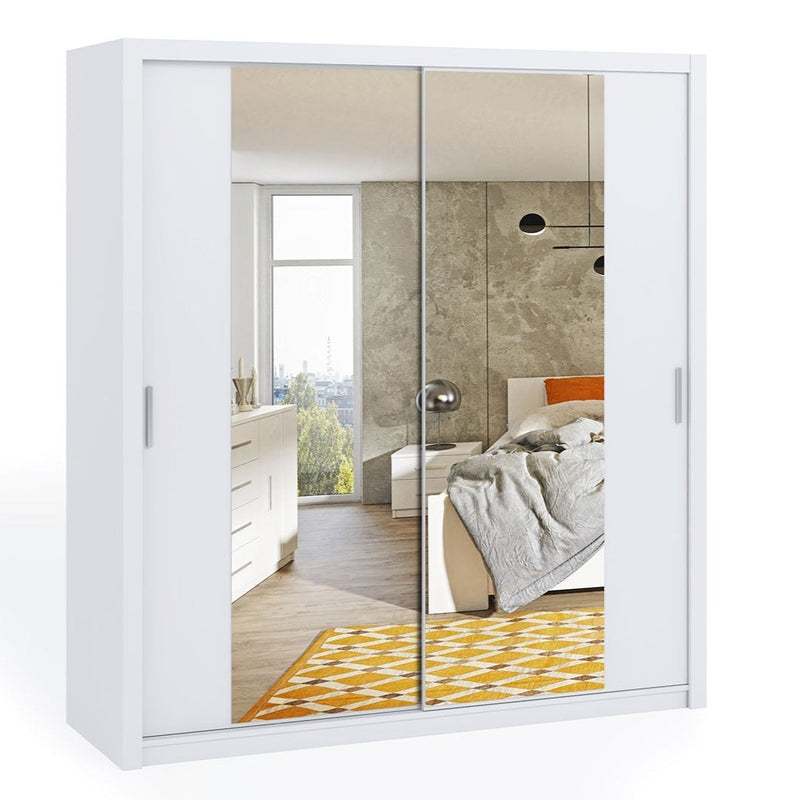 Bono Sliding Door Wardrobe With Mirrors 220cm