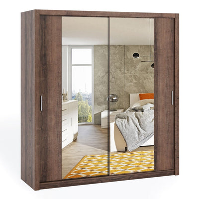 Bono Sliding Door Wardrobe With Mirrors 220cm