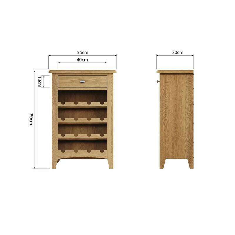 Ocado Wine Cabinet - Light Oak