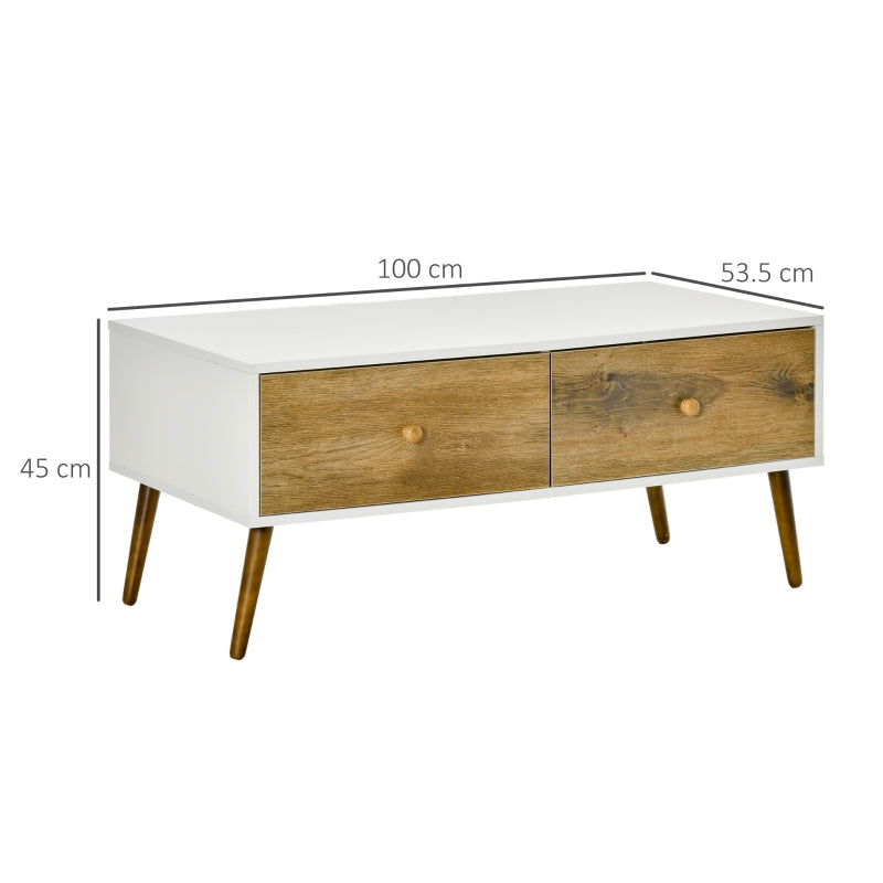 Coffee Table For Living Room, Natural Wood