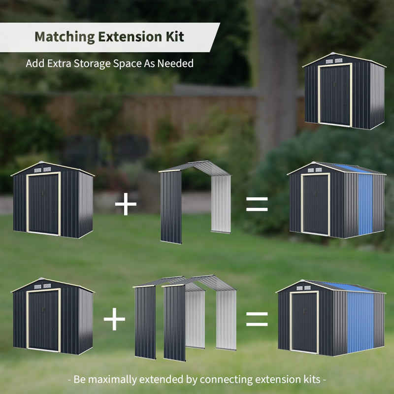 Kit de ampliación para cobertizo de almacenamiento exterior de 195 cm de ancho