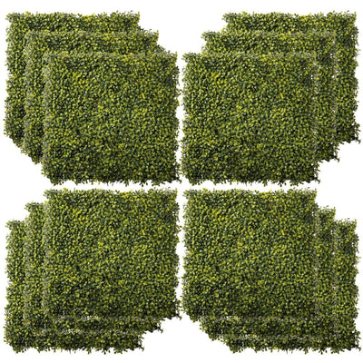 12PCS  Artificial Boxwood Wall Panel