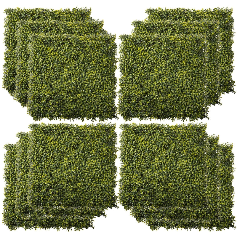 12PCS  Artificial Boxwood Wall Panel