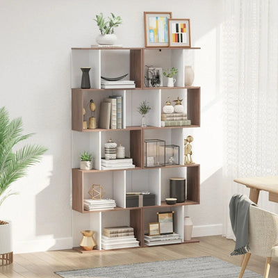 BORO Five-Tier 'S' Shaped Shelving Unit - White