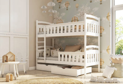 Wooden Bunk Bed Harry with Storage