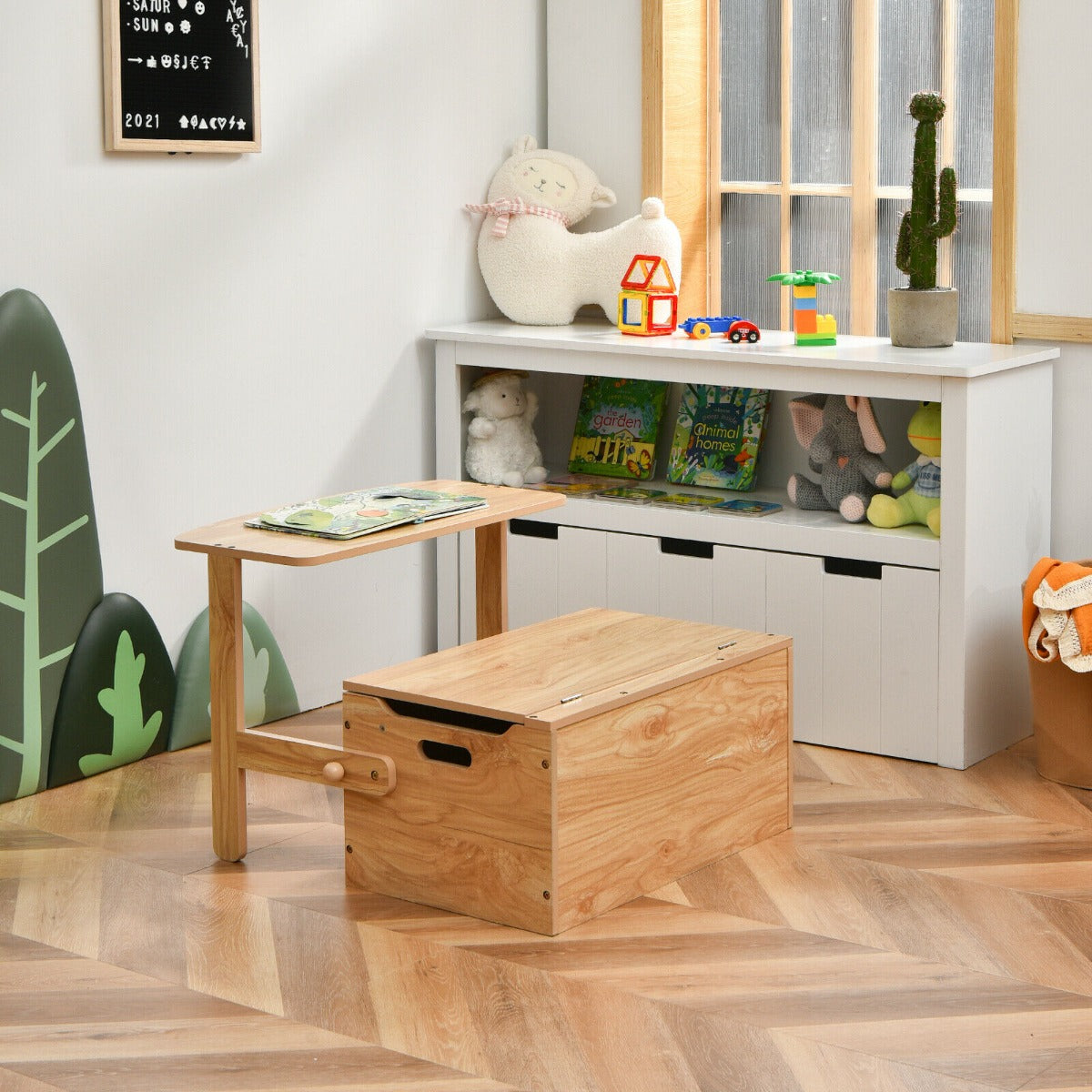 Natural wood 2024 toy chest