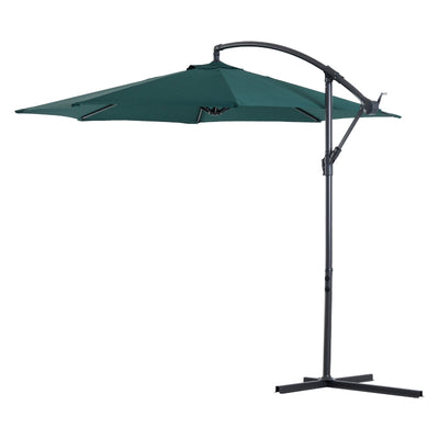 Garden Banana Parasol Hanging Cantilever Umbrella - Dark Green