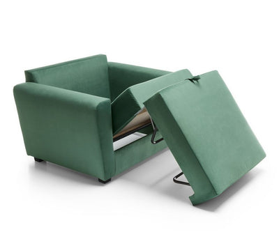 Bristol Velvet Single Sofa bed - Green