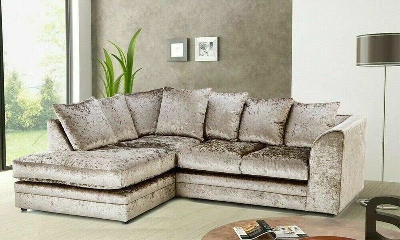 Dylan Crushed Velvet Corner sofa set