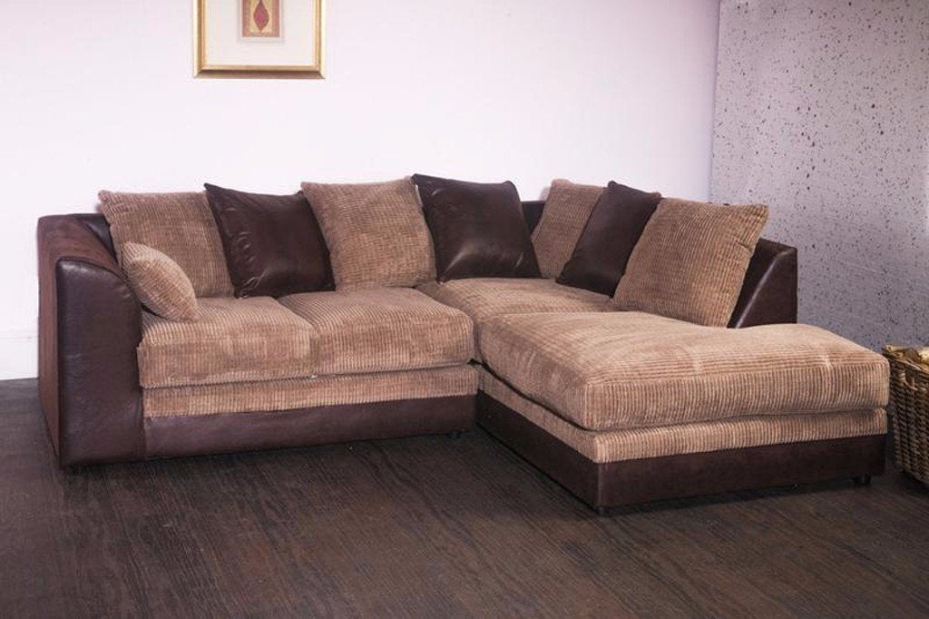 Suede deals corner sofa