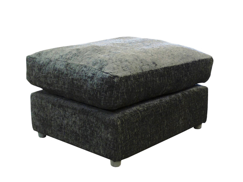 Zina Chenille Fabric Footstool/ Pouffe