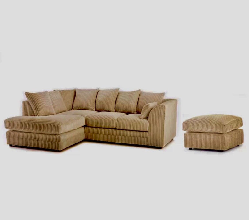 Desmond Jumbo Cord Corner Sofa Set 6 Colour