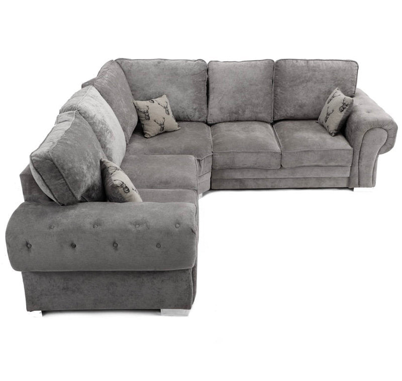 Chinford Large Full back Corner Sofa Grey