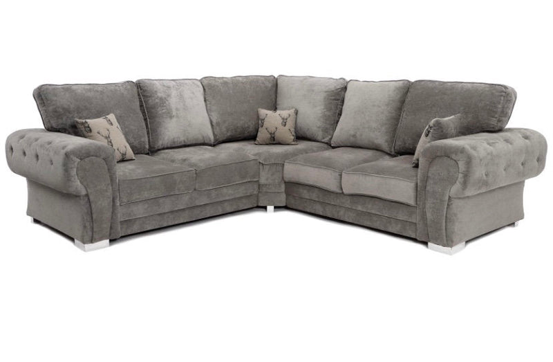 Chinford Large Full back Corner Sofa Grey